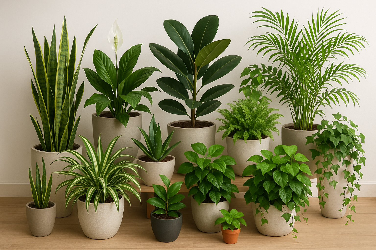 All types of air purifying plants